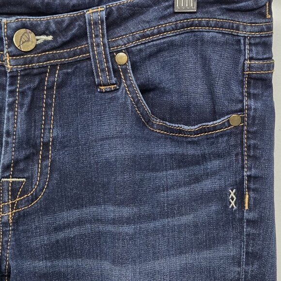 Genetic Denim THE JAMES Womens Jeans Size 28 Zip Ankle Dark Wash Skinny Low Rise - Picture 4 of 16